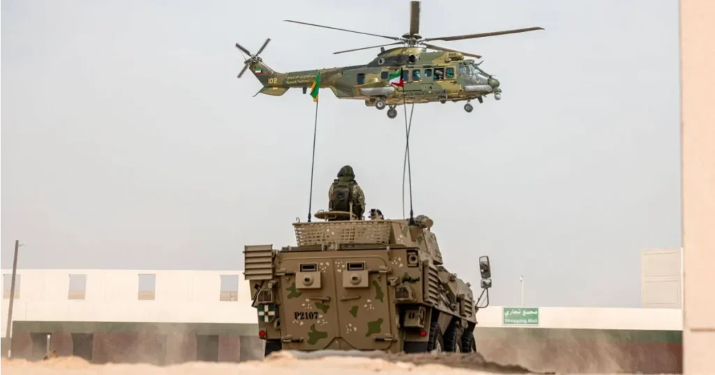 Kuwait National Guard Shoots Enemy Drones During Regional Conflict