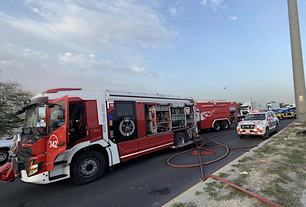 Oil and Gas- 5 Killed, 1 injured in collision and vehicle fire on 6th ring road in Kuwait.